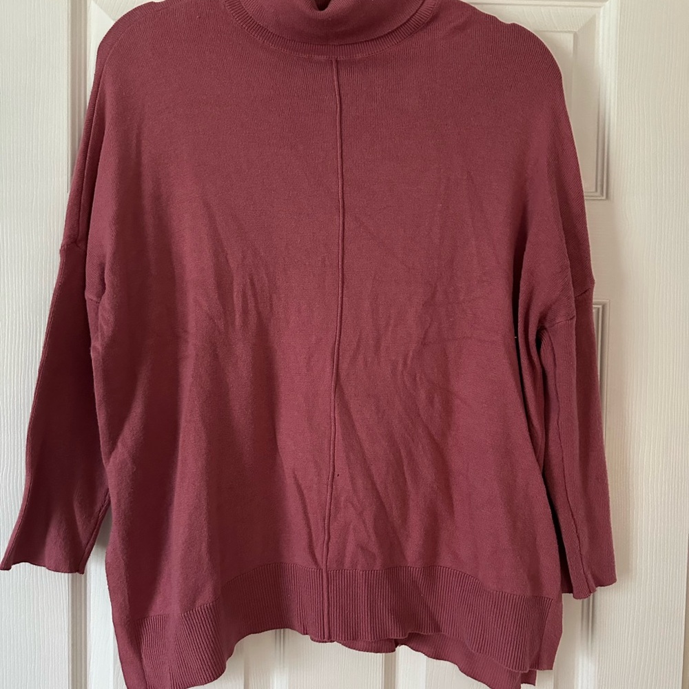 Ann Taylor Mauve Rose Turtleneck Sweater